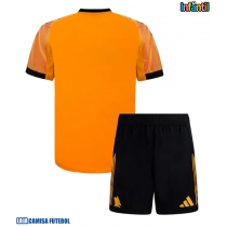 Camisa de Futebol AS Roma Equipamento Secundário Infantil 2025-26 Manga Curta (+ Calças curtas)